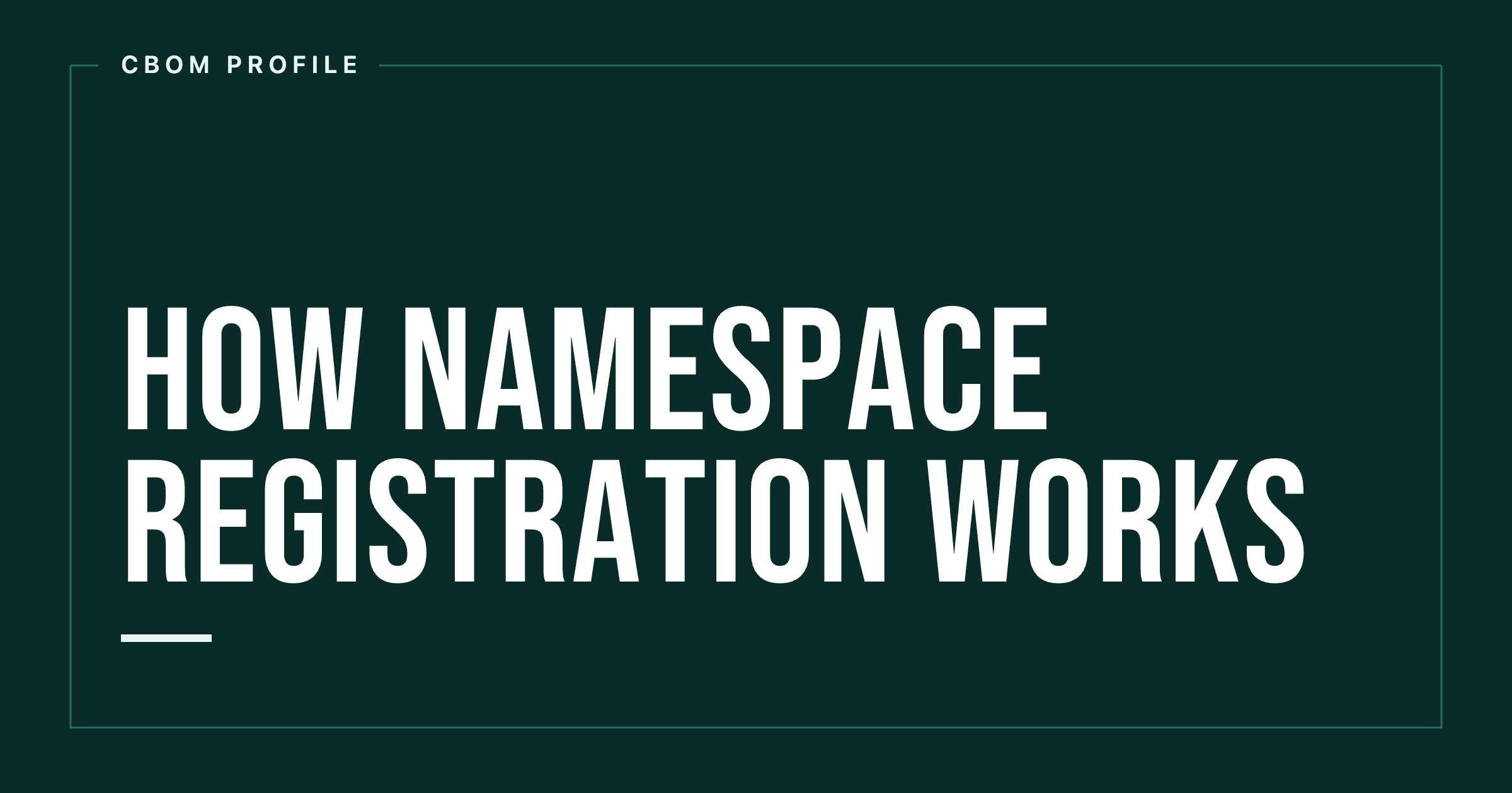 CBOM Namespace